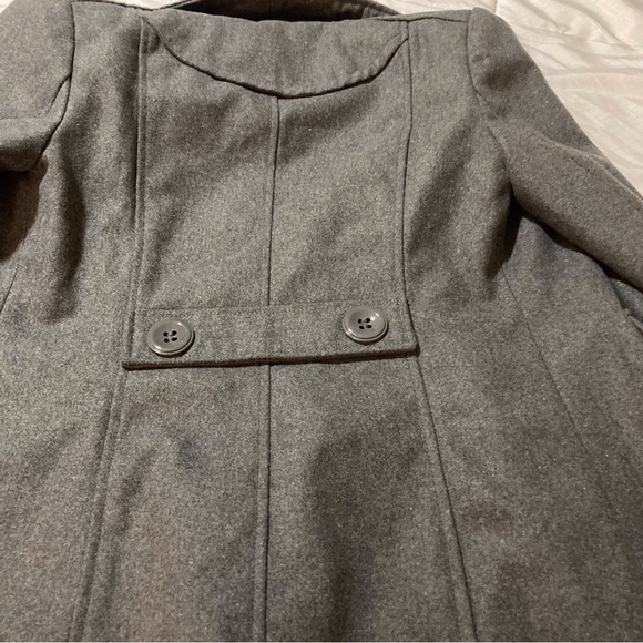 Rampage Grey Peacoat | Size S | Tailored | Office | Holiday | Fall Coats - Picture 11 of 13